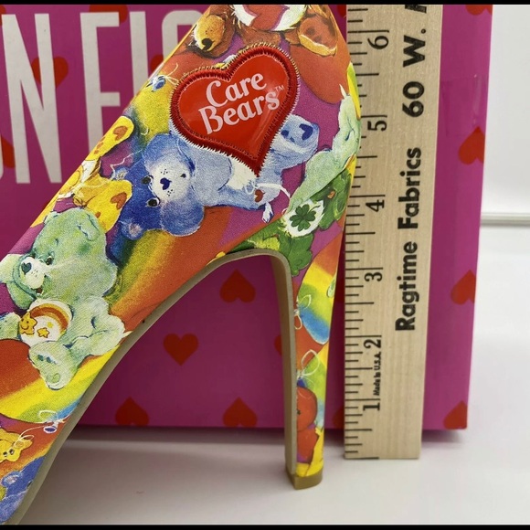 NEW CARE BEARS Kawaii Platform Heel Shoes Lots A Rainbows - Picture 3 of 7